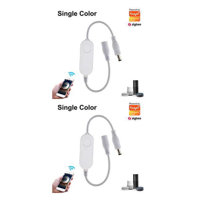 Maytalsory RGB LED Light Strip Controller Cellphone Remote Household Living Room Movie Lamp Dimmer Lighting Parts Supplies RGB Monochrome 2Set