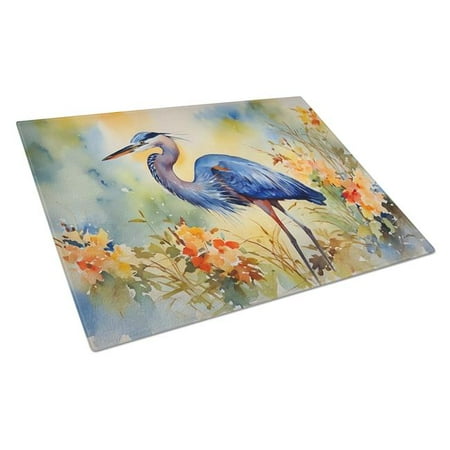 

0.2 x 15 x 12 in. Blue Heron Glass Cutting Board Large