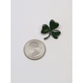 thumbnail image 4 of St Patrick's Day Irish Shamrock Pin Green Enamel on Pewter Three Leaf Clover Real Metal P-74, 4 of 4