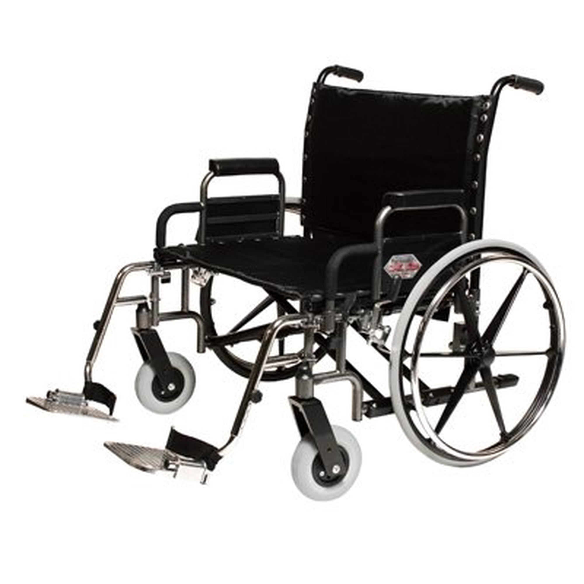Everest & Jennings Paramount XD Wheelchair, Detachable Desk Arms & Swingaway Footrests, 26" Seat, Silvervein Color