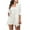 White, variant on Meichang Women's 3 Piece Outfits Set Fall Long Sleeve Blazer Jacket Bow Knot Shorts with Cropped Top Casual Suits for Work