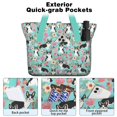 thumbnail image 2 of Tote Bag for Women - Corgi Dog and Flowers Shoulder Bag - Large Utility Work Duffle Bag with Zipper Handbag for Travel, Work, Sprots, 2 of 5