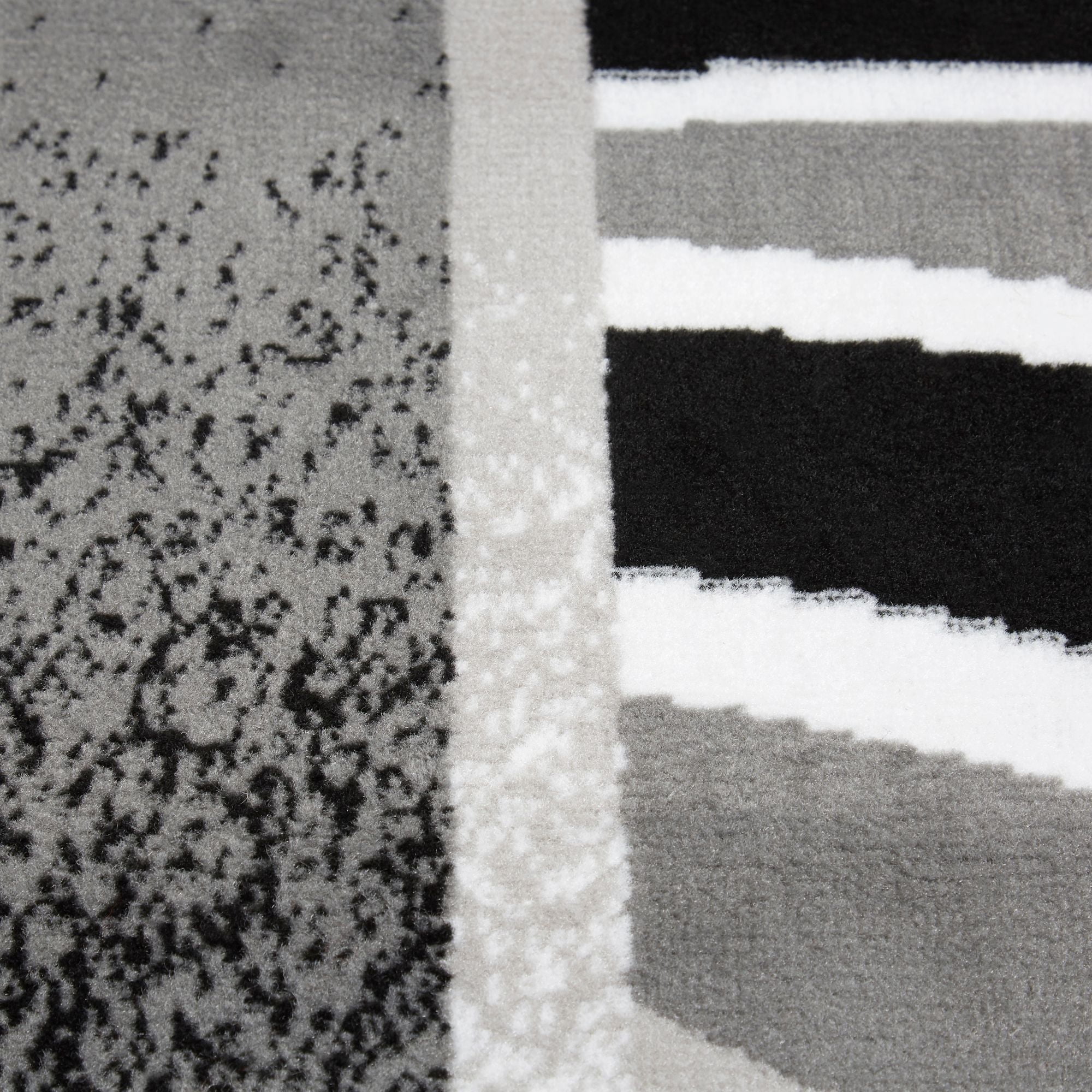 Home Dynamix Premium Rizzy Contemporary Abstract Border Indoor Area Rug, Black/Grey, 5'2"x7'4"