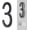 number-3, variant on House Numbers for Outside 10 Inch Metal Address Number Sign Plaques Black Modern House Numbers