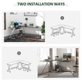 thumbnail image 4 of L-Shaped Computer Desk, Corner Table with Keyboard Tray for PC Laptop Desktop, Workstation Stand Home Office Furniture, 4 of 7