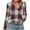 Wine, variant on YUGYXL Women's Fashion Tunic Shirts V Neck Plaid Button Up Tops Long Sleeve Irregular Casual Comfort T-Shirts Green XXL