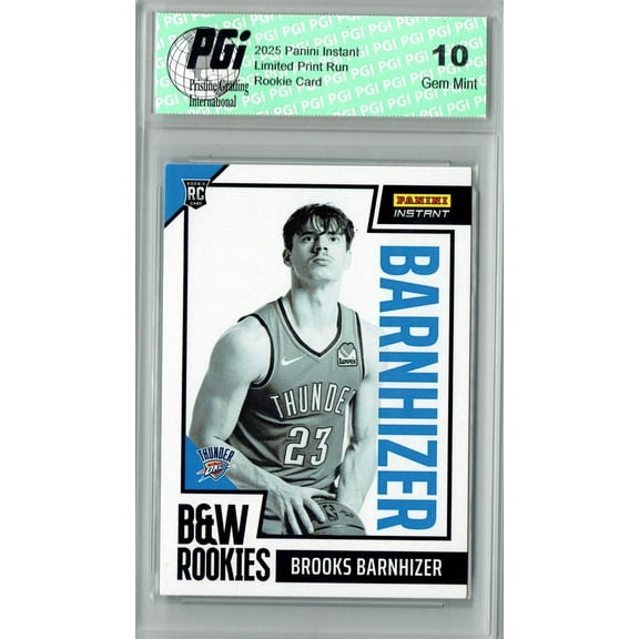 Brooks Barnhizer 2025 Panini Instant #BWR-31 Black White 1/256 Rookie Card PGI10
