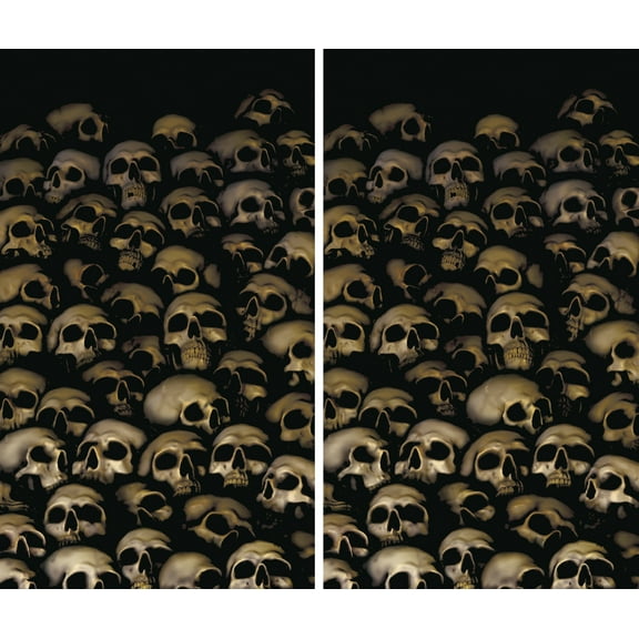 WOWindow Posters Catacombs Skulls Halloween Window Decoration Two 34.5”x60" Backlit Posters