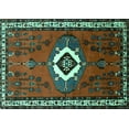 thumbnail image 1 of Ahgly Company Indoor Rectangle Persian Turquoise Blue Traditional Area Rugs, 7' x 9', 1 of 4