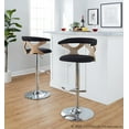 thumbnail image 3 of Gardenia Adjustable Bar Stool, Chrome Bar Stools, Bar Chairs, Swivel Bar Stools, Bar Stools Set of 2, 3 of 6