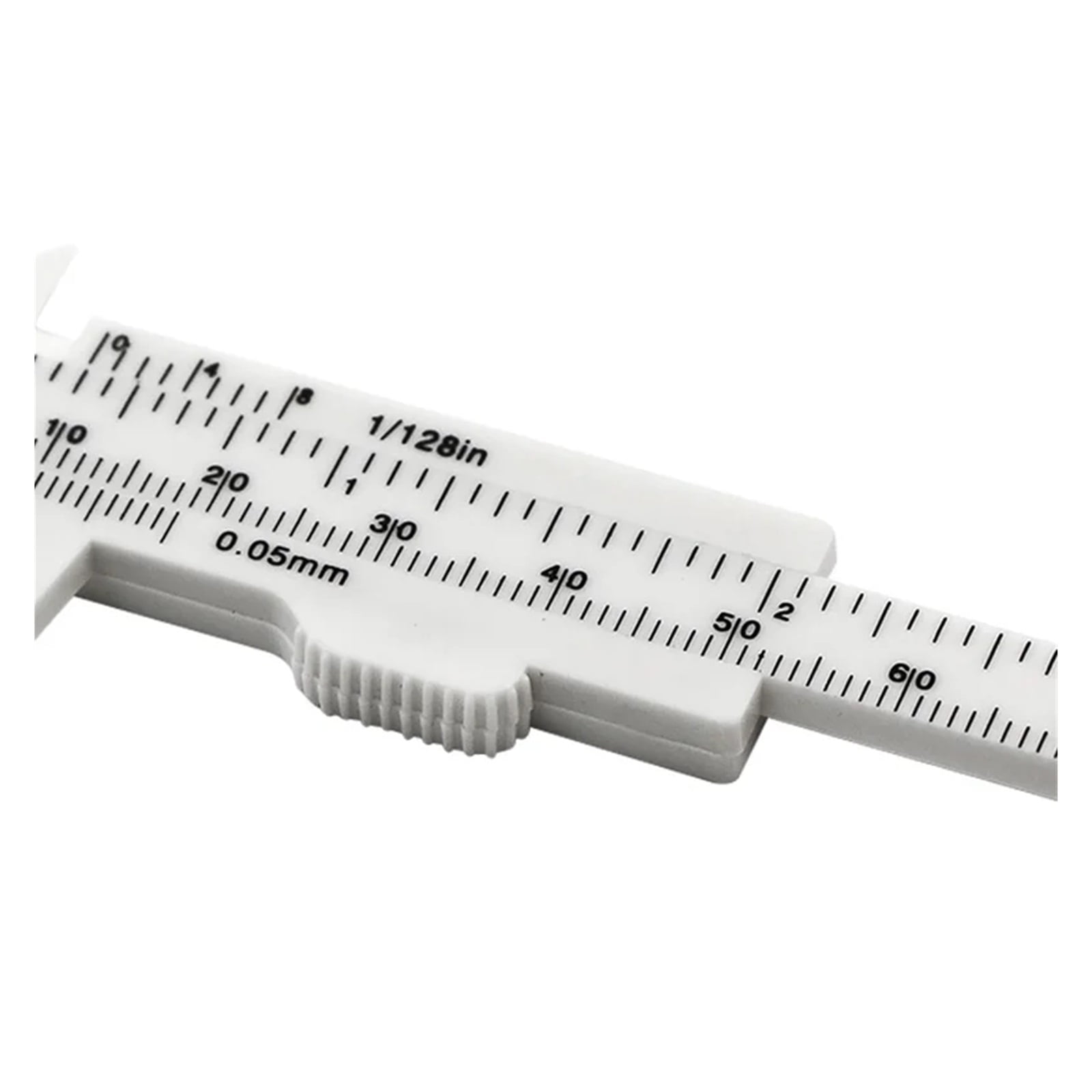 1PC 0-80mm Double Rule Scale Plastic Vernier Caliper Student Dial Gauge Micrometer Measuring Ruler Inside Diameter Depth Meter ,Precision Measuring