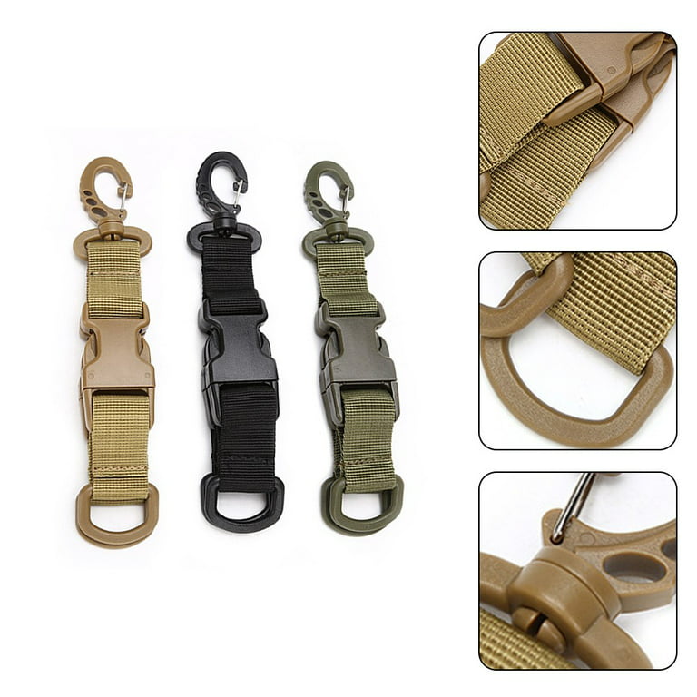 Outdoor Carabiner Webbing Backpack Clips Buckle Belt D-Type