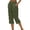r-315Army Green99, variant on Drawstring Waist Linen Capri Pants for Women Solid Color Decorative Button Split Hem Lightweight Beach Bottoms