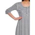 thumbnail image 3 of Moomaya Haut Indien Imprimé Robe Kurti Longue Tunique à Manches 3/4 Robes pour Femmes, 3 of 5