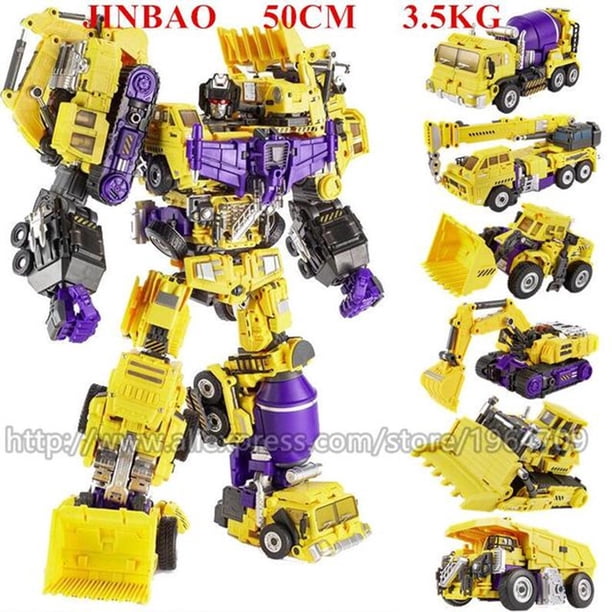 Jinbao 5 en 1 grande 45CM transformación juguetes predadores Anime Devastator KO G1 Robot figura de acción modelo niño niños chico regalo