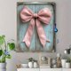 thumbnail image 4 of Qisvanset Framed Canvas Wall Art 12x16 Inch Pink Bow Romans Coquette Girly Faith Gift Art, 4 of 5