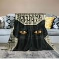 thumbnail image 2 of Jiayy Cat Blanket Black Cat Throw Blankets Cozy Flannel Blanket Plush Lightweight Blanket Cute Cat Bedding Stuff Cat Gifts for Cat Lovers Kids Girls Boys Teen Women Adults for Couch Sofa Bed, 2 of 6