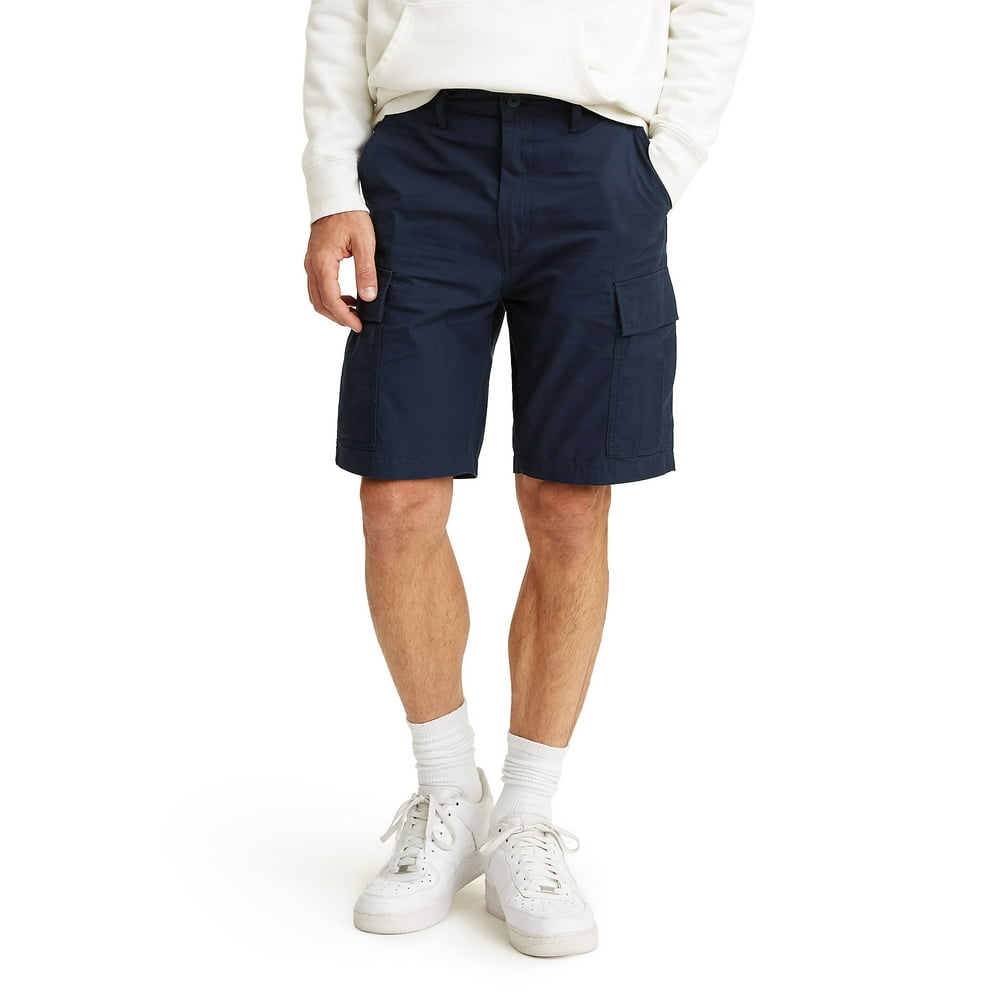 levi's navy blue cargo shorts