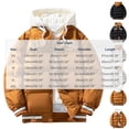 thumbnail image 3 of Danhjin Puffer Jackets for Men Thicken Hooded Windbreak Thermal Fall Winter Warm Outwear Casual Comfy Color Block Quilted Coats, 3 of 9