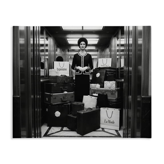 Stupell Industries Art Deco Elevator Chic Shopping Canvas Art, 20 x 16, by A Barefoot Stylist