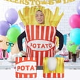thumbnail image 1 of Disfraz de papas fritas, divertido, para cosplay, fiesta de máscaras, carnaval, vacaciones, adultos., 1 of 10