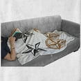 thumbnail image 6 of Texas Star Soft Flannel Fleece Throw Blanket, Vintage Western Stars Antique Hand Drawn Illustration Stripes, Cozy Plush for Indoor and Outdoor Use, 70" x 90", Pale Brown White, by Ambesonne, 6 of 6