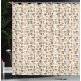 thumbnail image 3 of Ambesonne Mushroom Shower Curtain, Autumnal Forest Floral, 69"Wx75"L, Dark Coral Fawn, 3 of 4