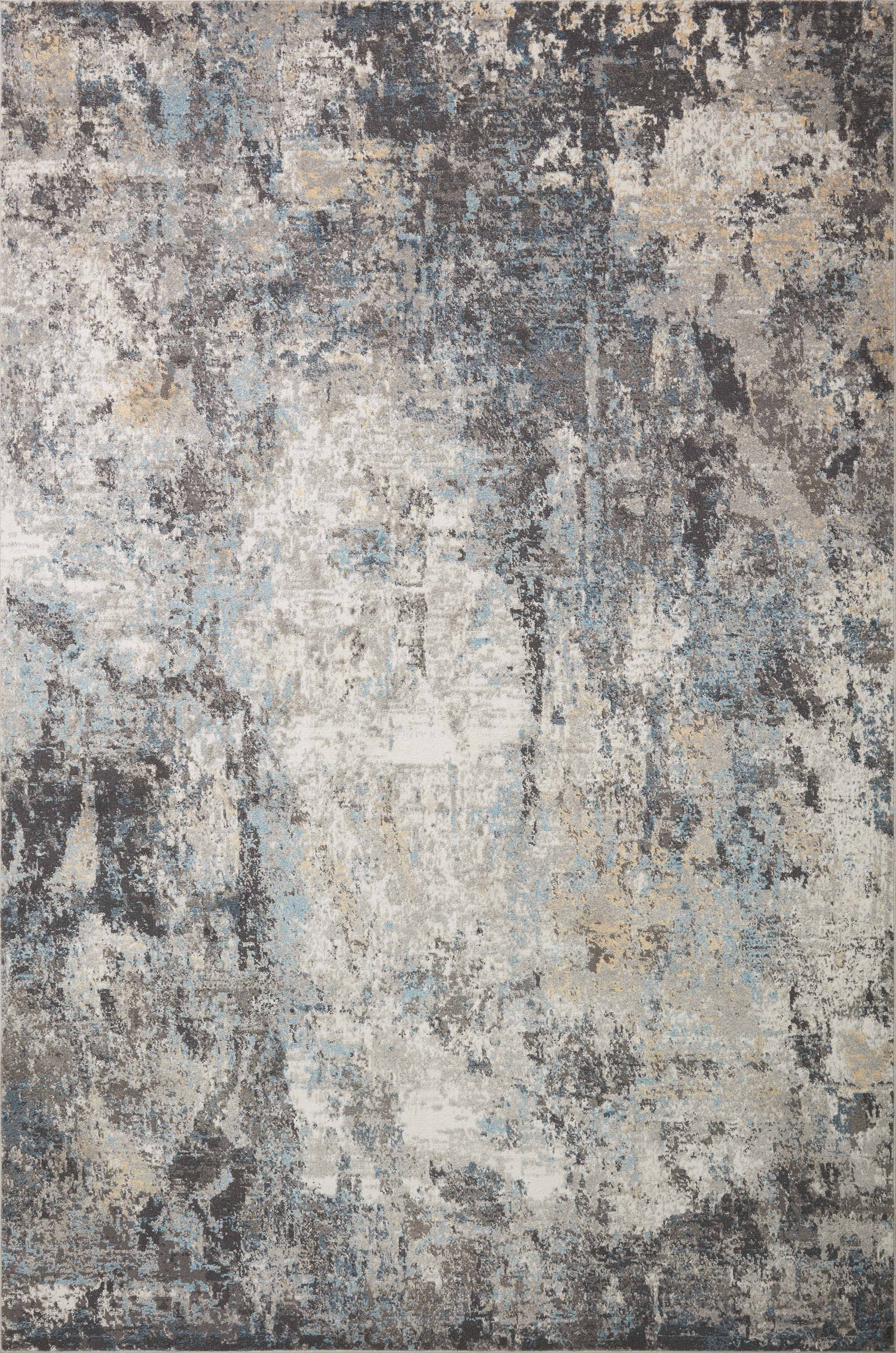 Loloi Maeve Collection MAE-01 Silver / Slate, Abstract Area Rug 18" x 18" Sample Swatch