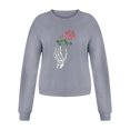 thumbnail image 4 of Puntoco Halloween Moda Mujer O-cuello Manga larga Sólido Impreso Casual top Sudadera Puntoco Puntoco-6007, 4 of 5