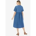 thumbnail image 2 of Woman Within Plus Size Short-Sleeve Denim Dress, 2 of 6
