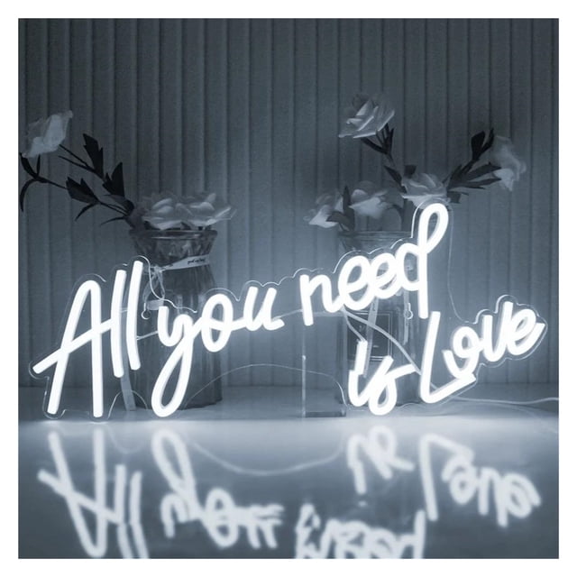 All You Need Is Love Letrero De Neón Para Decoración De Pared Luz Propuesta De Boda Confesión Fiesta En Casa Lámpara De Habitación Romántica 50cm×21cm