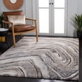 thumbnail image 3 of SAFAVIEH Cyrus Dogon Abstract Shag Area Rug, Ivory/Gray, 5'5" x 7'6", 3 of 12