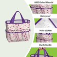thumbnail image 4 of Garden Tool Bag,Pioneer Flower Floral Print Pattern Garden Tool Organizer,Garden Gifts,Waterproof Multi-Pocket Garden Tool Storage 11.8x5.5x11.4 Inch(Tools NOT Included), 4 of 6