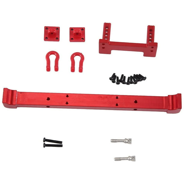 Piezas y accesorios para automóviles YEJLMXG para 1/12 MN128 Shepherd control remoto Parachoques trasero Aluminio 6061 rojo