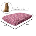 thumbnail image 2 of Abstract Pet Bed, Creative and Asymmetric Round Geometric Shapes Arranged Vertically, Chew Resistant Pad for Dogs and Cats Cushion with Removable Cover, 24" x 39", Dried Rose Coral, by Ambesonne, 2 of 4