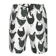 thumbnail image 3 of Cauagu Retro Rooster Print Men's Swim Trunks,Hawaiian Bathing Suit Swimsuits Beach Shorts with Pockets for Men Quick Dry Swimming Board Shorts-XX-Large, 3 of 6
