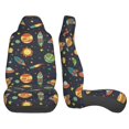 thumbnail image 2 of LAKIMCT Space Rockets Comet Planets Car Seat Covers Vehicle Front Seat Covers Universal Fit Seat Protector, 2 of 9