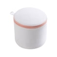 thumbnail image 1 of Bolsa de lavado para ropa interior con soporte de malla y cremallera, bolsa de lavandería para ropa interior, sujetadores, para lavar a máquina, tela blanca, cremallera rosa polvoriento., 1 of 6