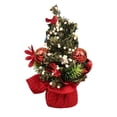 thumbnail image 1 of Mini de Navidad Artificial, de Navidad en Miniatura, de Navidad de Escritorio Hecho a Mano con Base para Decoración de Escritorio de rojo, 1 of 8
