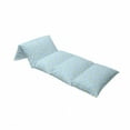 thumbnail image 4 of Yellow and Blue Floor Pillow Lounger Cover, Clouds Sun Pattern with Vertical Stripes Dots Playroom Design, Nap Mat Printed Fabric Case for 5 Pillows, 88" x 36", Pale Blue Yellow, by Ambesonne, 4 of 5