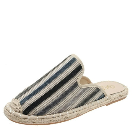 

Summer Saving Clearance! Kukoosong Flat Sandals for Women Rope Sandals Summer Non-Slip Causal Woven Slippers Women s Sandals Gray 35