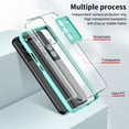 thumbnail image 3 of SaniMore for Samsung Galaxy S22 Case Slim Transparent [Not Yellowing Technology], Rugged PC & TPU Bumpers Built-in Detachable Lens Protector Shockproof Protective Cover, Green, 3 of 7