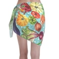 thumbnail image 2 of Kll Vegetable Print Women'S Sarong Coverups Short Bathing Suit Wrap Skirt Beach Wrap Swimsuit Cover Ups, 2 of 7