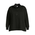 thumbnail image 5 of Terra & Sky Women's Plus Size Quarter Zip Sweatshirt, 5 of 5