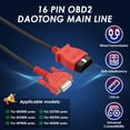 thumbnail image 3 of OBD2 Main Test Cable for MK808 5ft 16 Pin OBDII Diagnostic Test Cable Compatible with MK808S MK808Z MX808 MX808S Scanner, 3 of 11