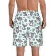 thumbnail image 3 of Bixox Men's Bears and Tropical Leaves printing Casual Classic Fit Short Summer Beach Shorts, 3 of 6