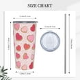 thumbnail image 2 of neluu Pink Tasty Donuts Pattern 20oz Travel Tumbler With Lid And Straw, Нарру Valentine''S Day Love Hearts Background Stainless Steel Tumblers Insulated Coffee Cup Mug Gift For Men Women, 2 of 6