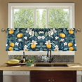 thumbnail image 4 of Yayeee Kitchen Curtains Set of 2 Light Filtering 57"x36" Over Sink Window Panels, Floral Lemon, 4 of 7