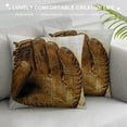 thumbnail image 3 of Qinduosi Vintage Baseball Baseball Glove Linen Throw Pillow Case, Inch Set of  Baseball Decor, Gift for Baseball Lover, Baseball Player Gift, Gift Dad, Son, Husband, Cushion Cover for Sofa Couch Bed, 3 of 5