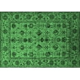 thumbnail image 1 of Ahgly Company Indoor Rectangle Oriental Emerald Green Industrial Area Rugs, 8' x 12', 1 of 4